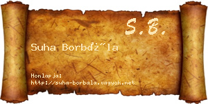 Suha Borbála névjegykártya